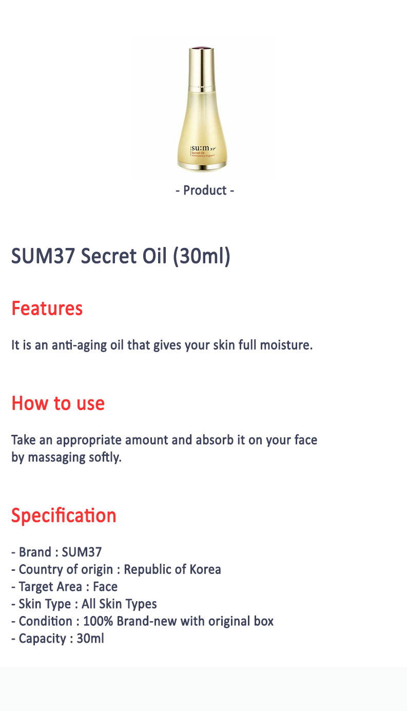 sum37 secret oil