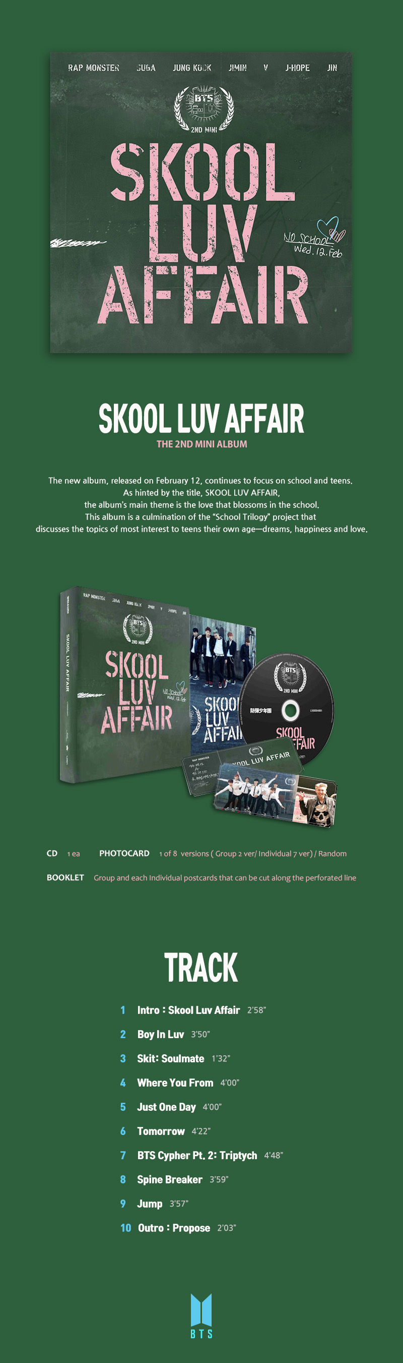 Applemusic Bts Skool Luv Affair The 2nd Mini Album Ebay